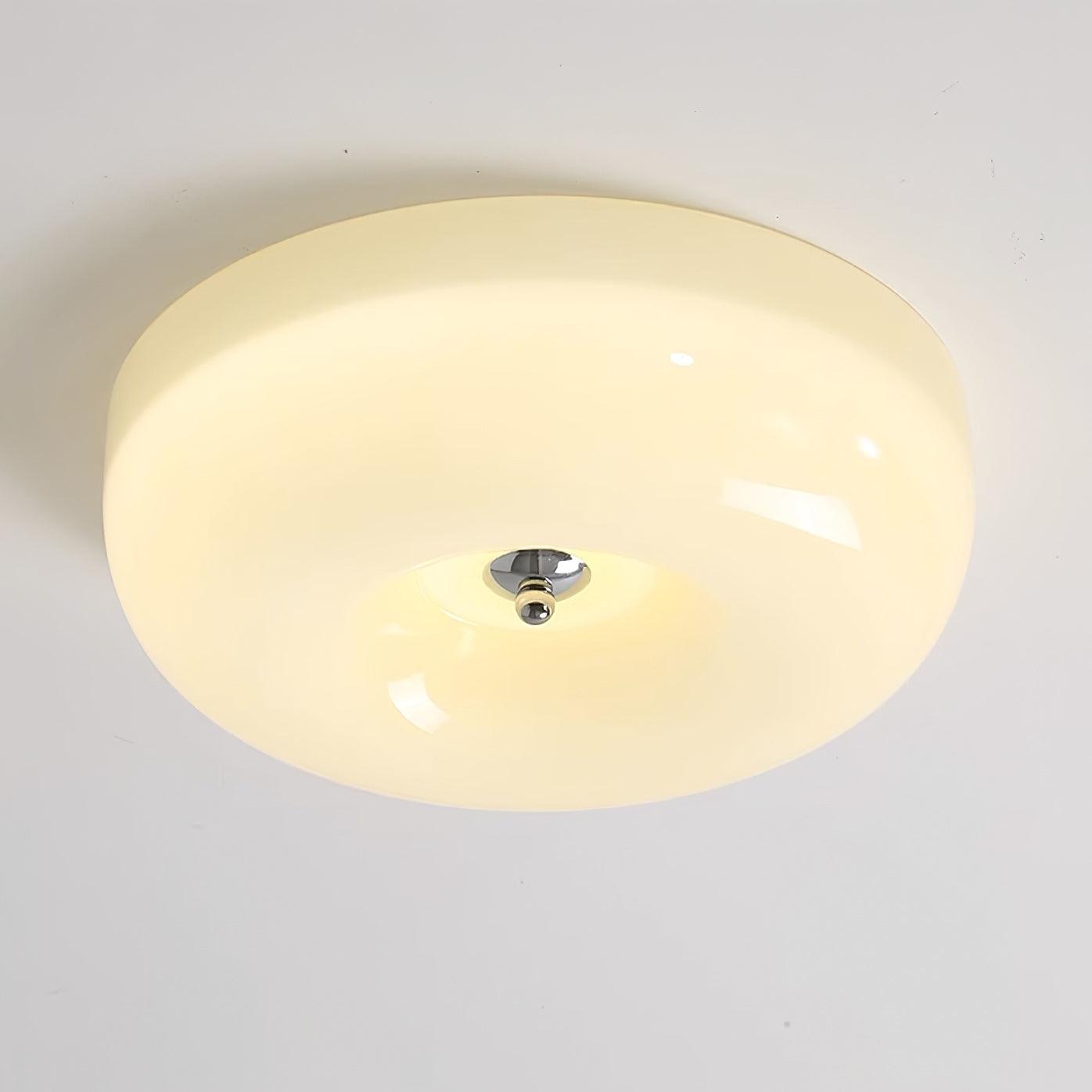 Cream Pudding Ceiling Light, Mouth-Blown Matt Glass, LED, Dimmable