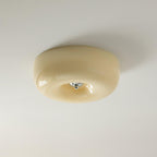 Cream Pudding Ceiling Light, Mouth-Blown Matt Glass, LED, Dimmable