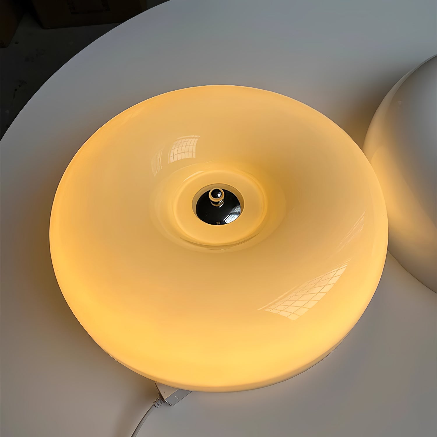 Cream Pudding Ceiling Light, Mouth-Blown Matt Glass, LED, Dimmable