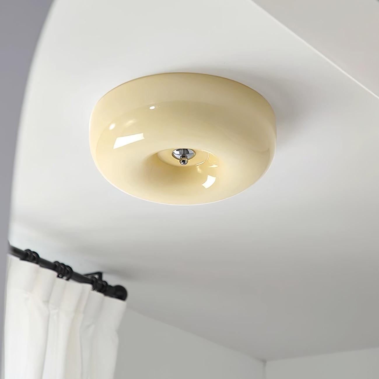 Cream Pudding Ceiling Light, Mouth-Blown Matt Glass, LED, Dimmable