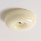 Cream Pudding Ceiling Light, Mouth-Blown Matt Glass, LED, Dimmable