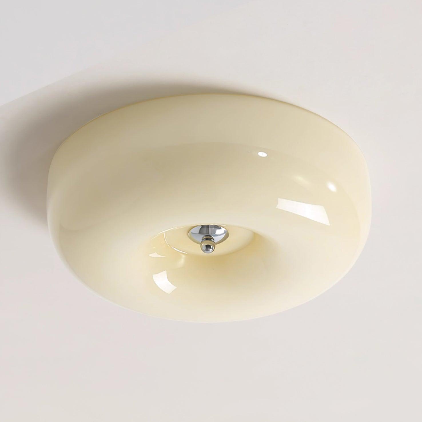 Cream Pudding Ceiling Light, Mouth-Blown Matt Glass, LED, Dimmable