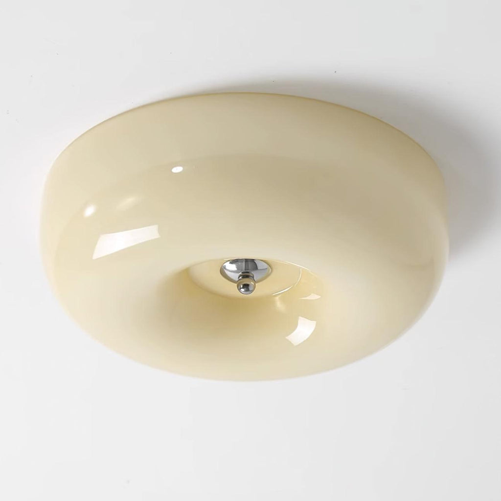 Cream Pudding Ceiling Light, Mouth-Blown Matt Glass, LED, Dimmable