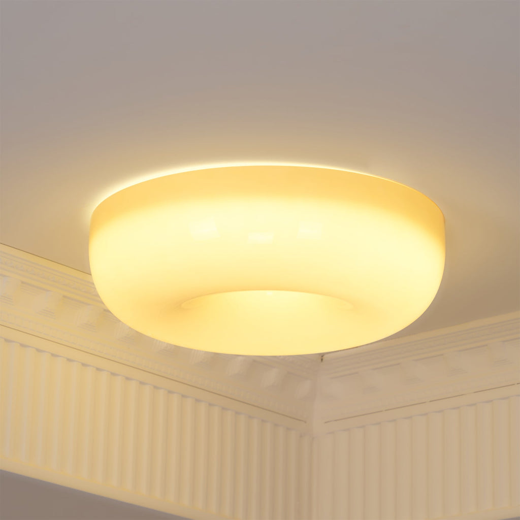 Cream Pudding Ceiling Light, Mouth-Blown Matt Glass, LED, Dimmable