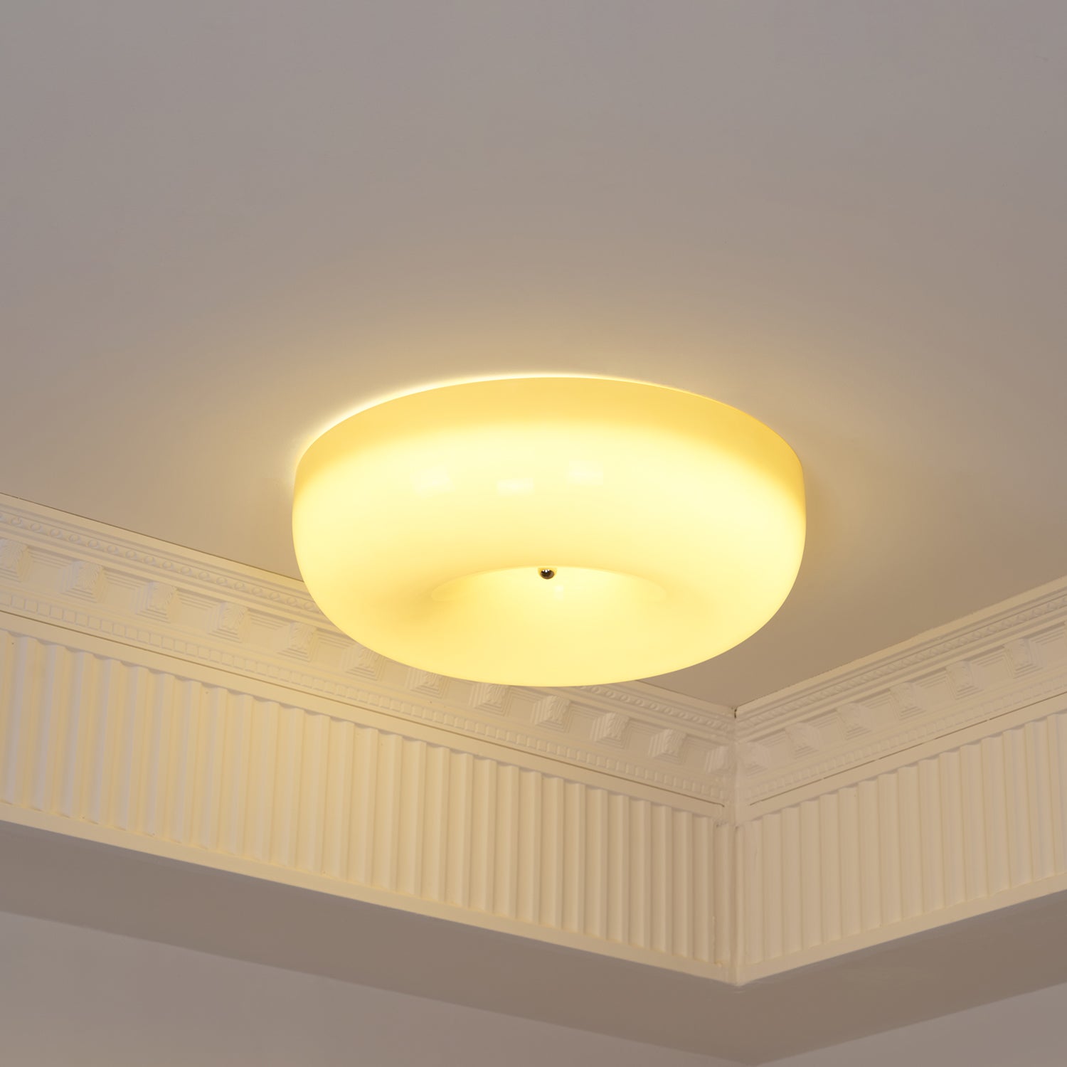 Cream Pudding Ceiling Light, Mouth-Blown Matt Glass, LED, Dimmable