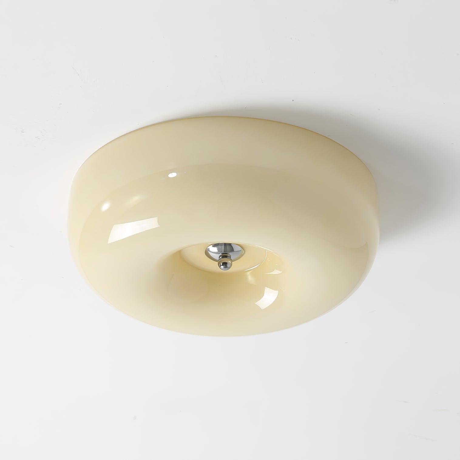 Cream Pudding Ceiling Light, Mouth-Blown Matt Glass, LED, Dimmable