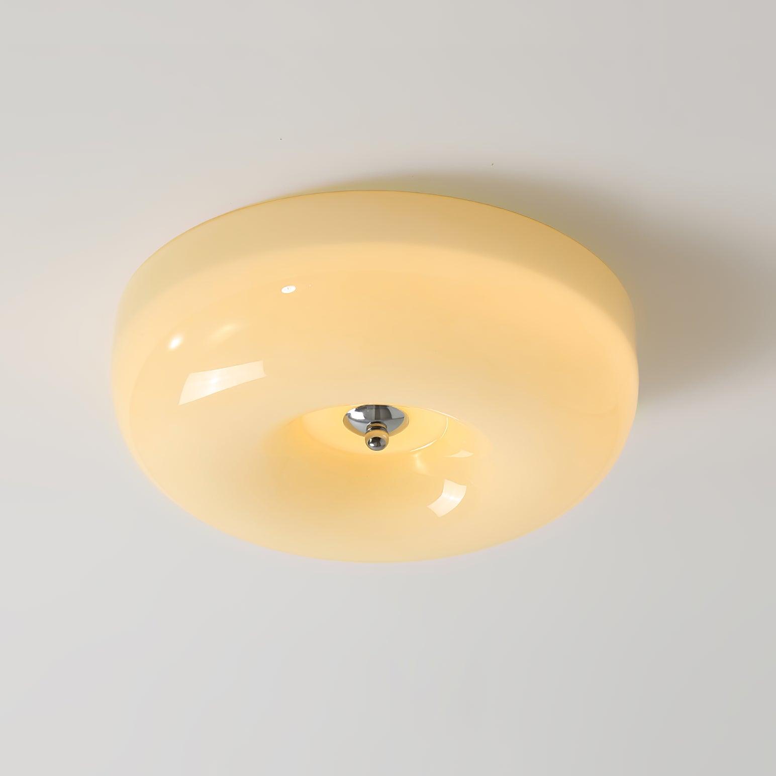 Cream Pudding Ceiling Light, Mouth-Blown Matt Glass, LED, Dimmable
