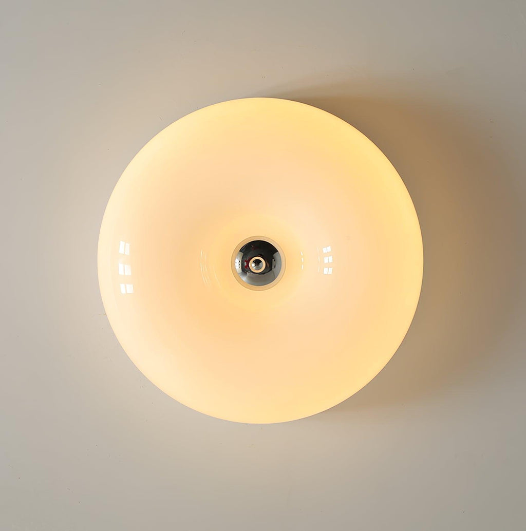 Cream Pudding Ceiling Light, Mouth-Blown Matt Glass, LED, Dimmable