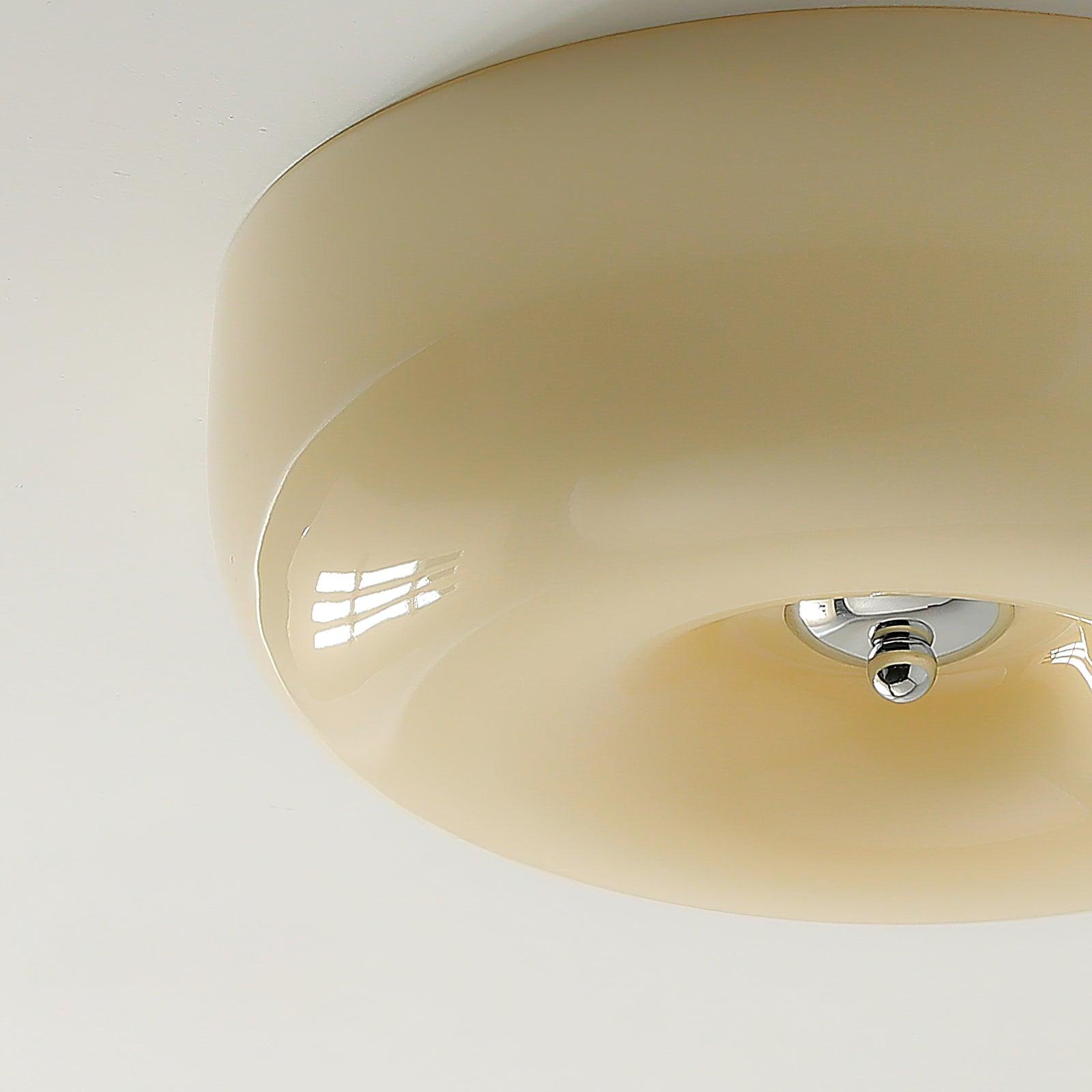 Cream Pudding Ceiling Light, Mouth-Blown Matt Glass, LED, Dimmable