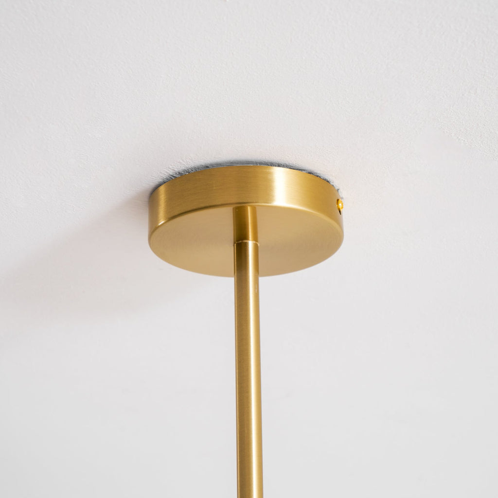 Persimmon lysekrone, mælkehvidt og cremet glas, E27, guld eller krom