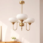 Persimmon chandelier suspended in an elegant room