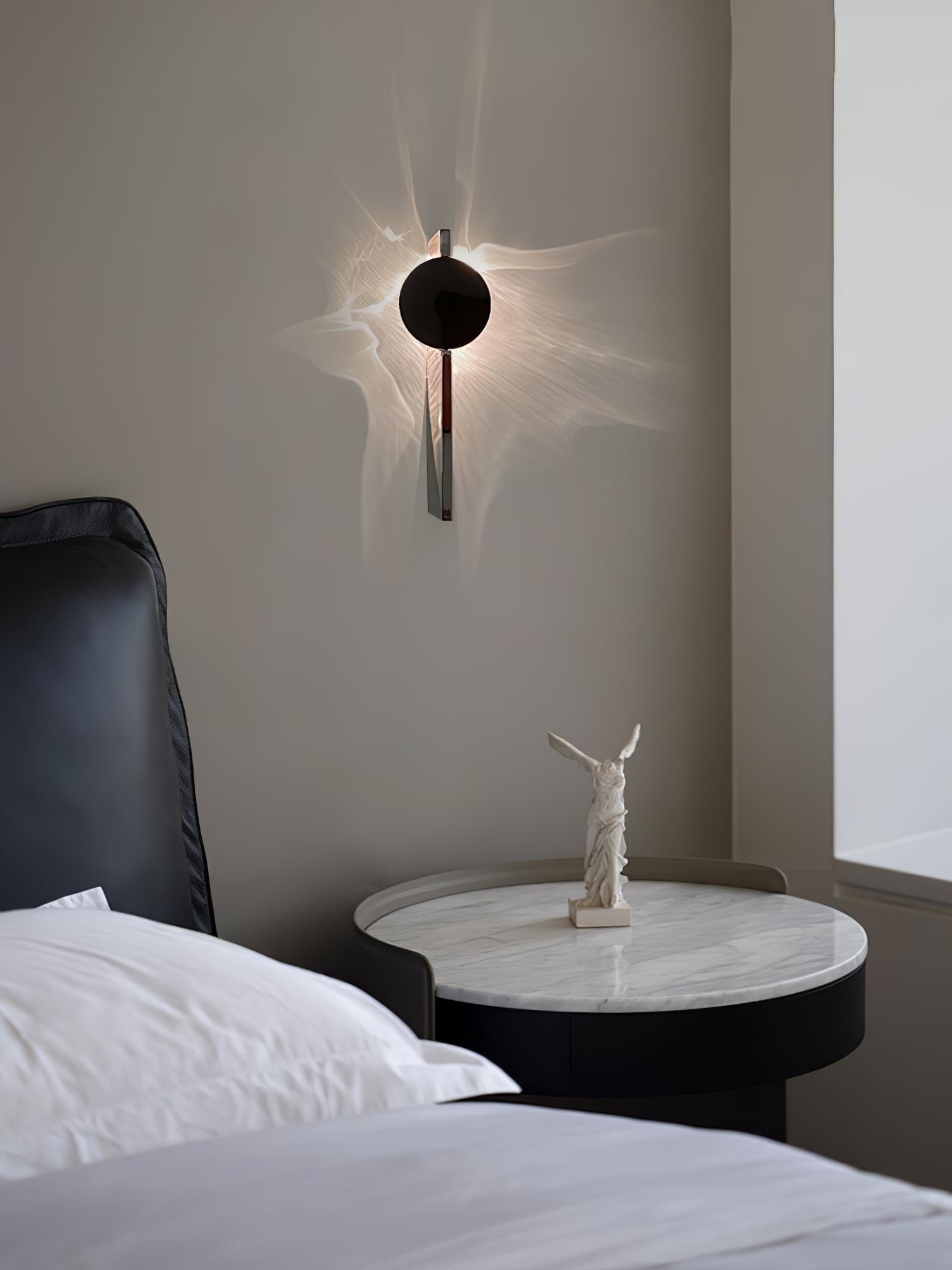 Wall Lamp, Kinetic Shadow Chrome Sculpture, Integrated LED, Dimmable