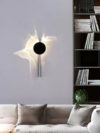 Wall Lamp, Kinetic Shadow Chrome Sculpture, Integrated LED, Dimmable