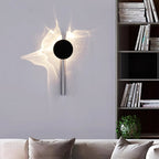 Wall Lamp, Kinetic Shadow Chrome Sculpture, Integrated LED, Dimmable