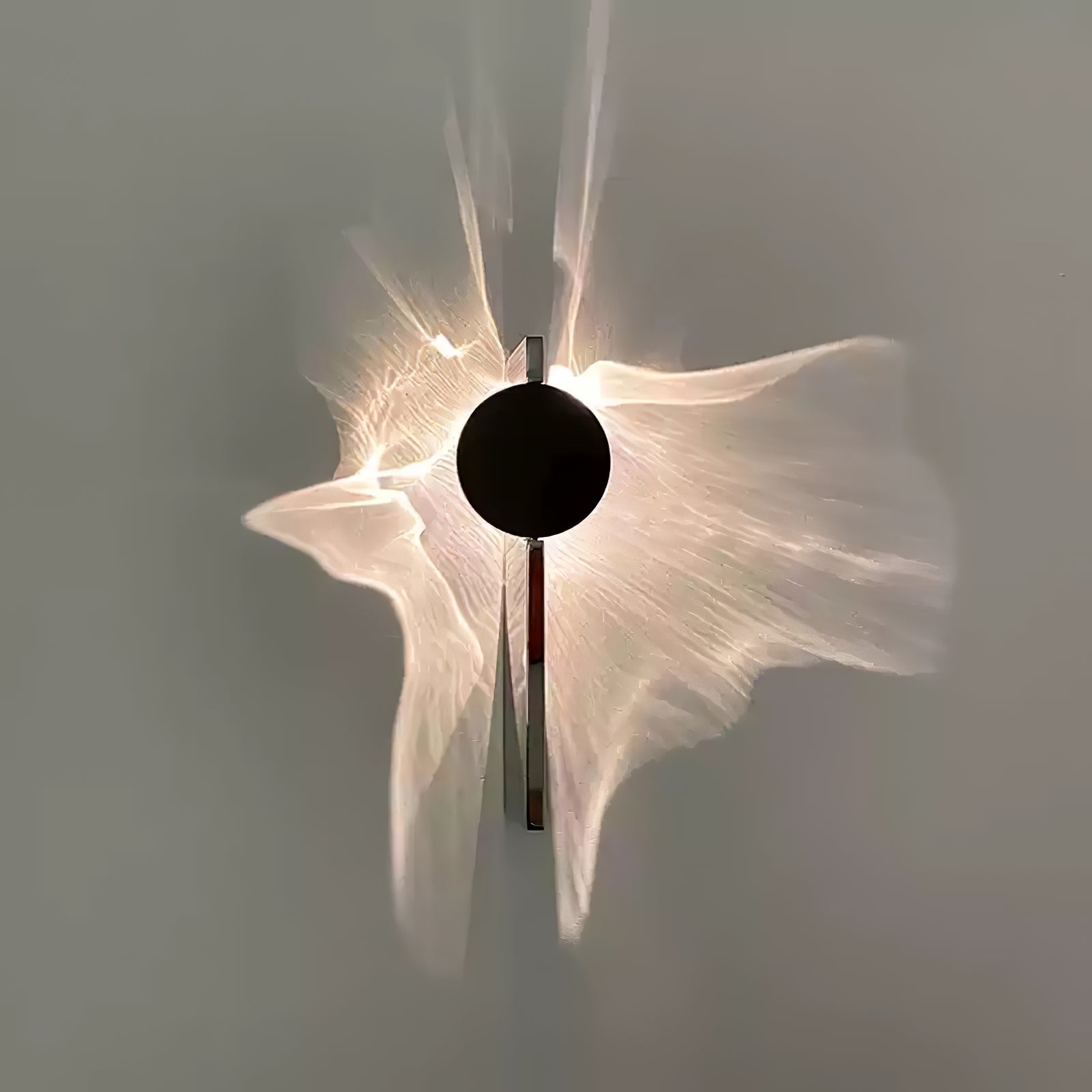 Wall Lamp, Kinetic Shadow Chrome Sculpture, Integrated LED, Dimmable