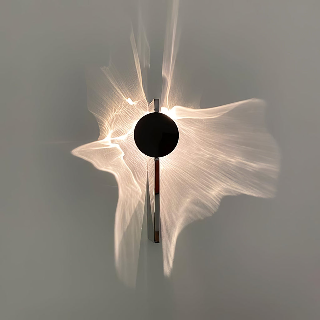 Wall Lamp, Kinetic Shadow Chrome Sculpture, Integrated LED, Dimmable