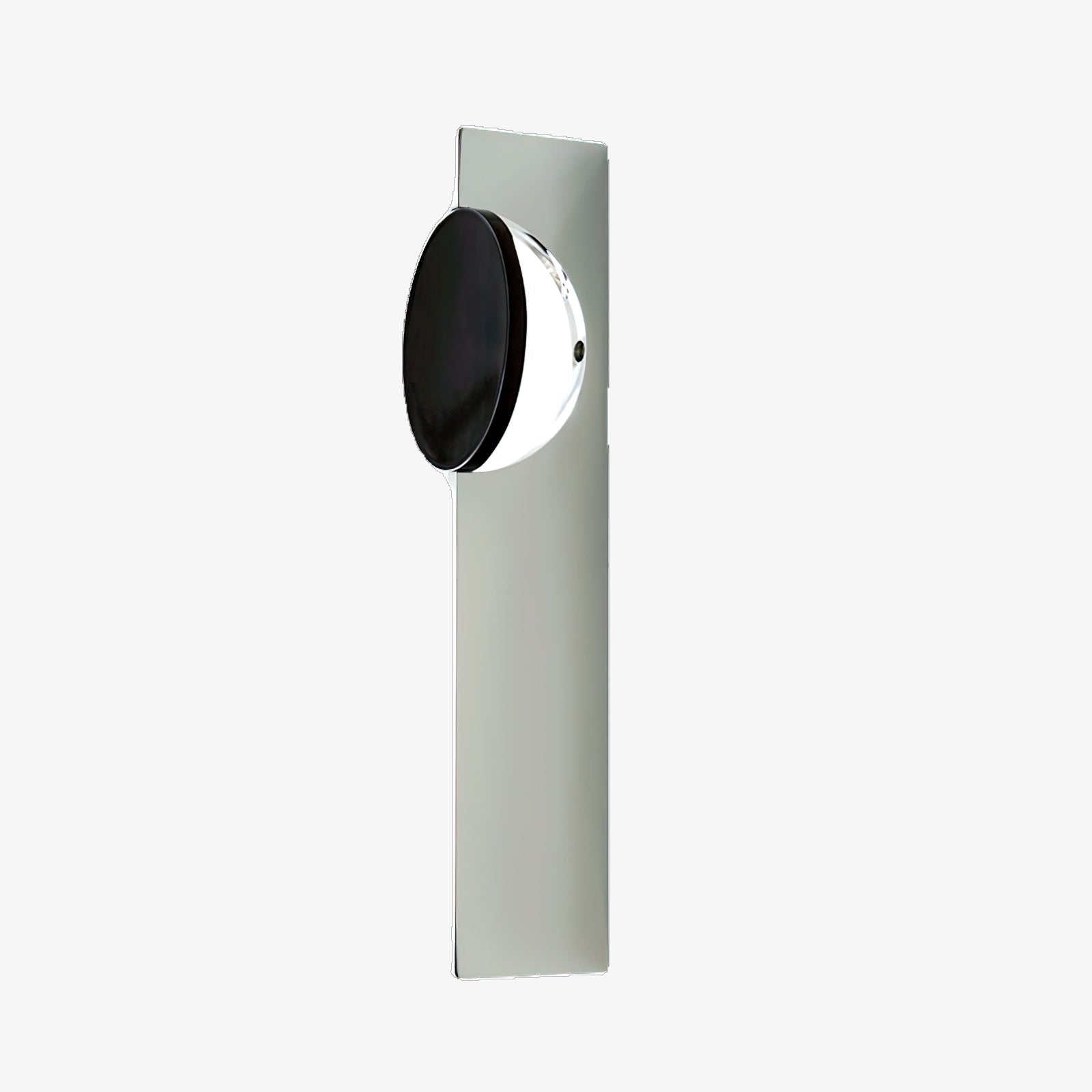 Kinetic Shadow chrome wall lamp mounted on a plain wall