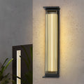 Quenna Modern LED Strip Outdoor Wall Light, Black Stainless Steel Design