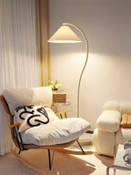 Pleated floor lamp shown full height against a soft backdrop