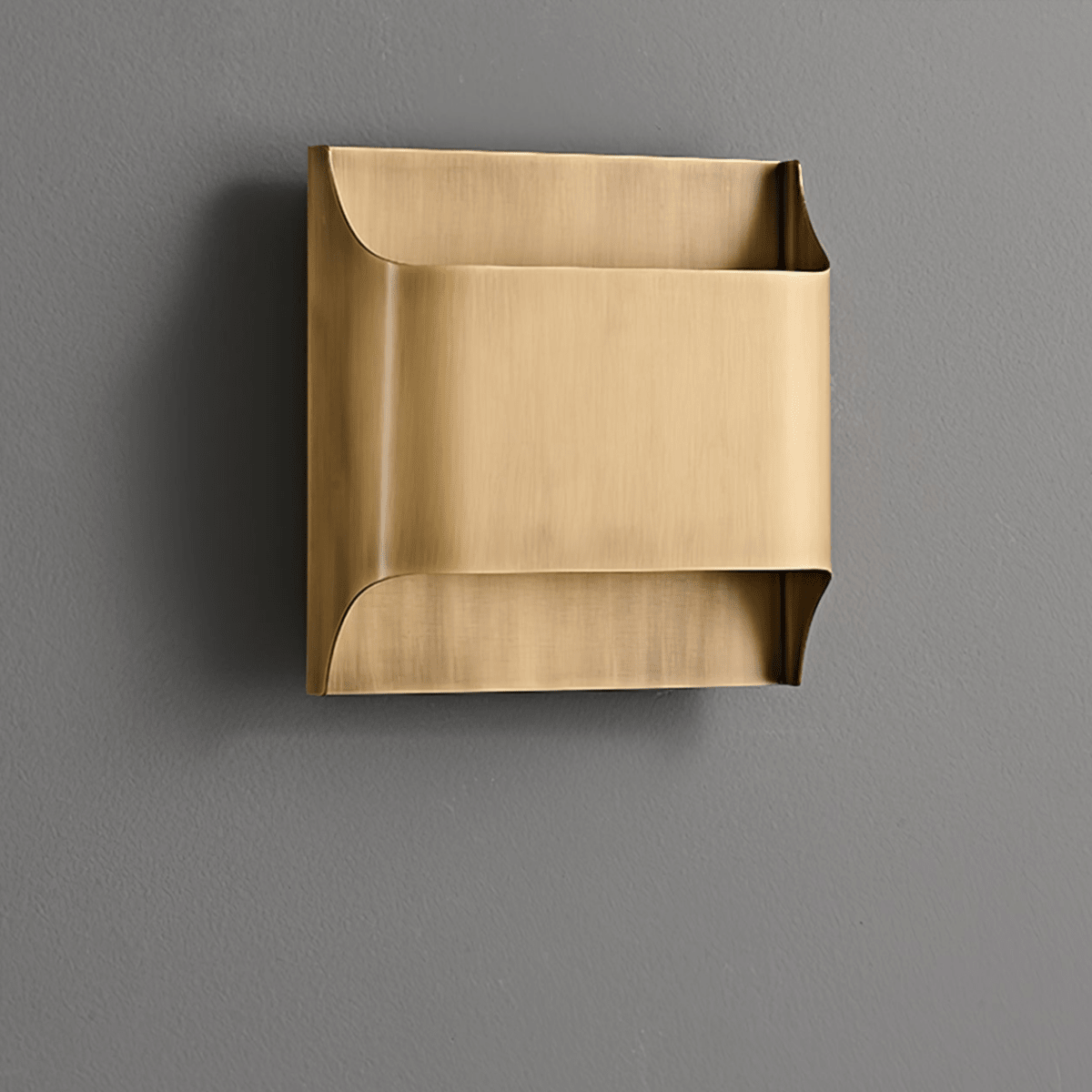 Wall Sconce, Curved Brass and Copper Finish, Modern Style, Single LED Bulb