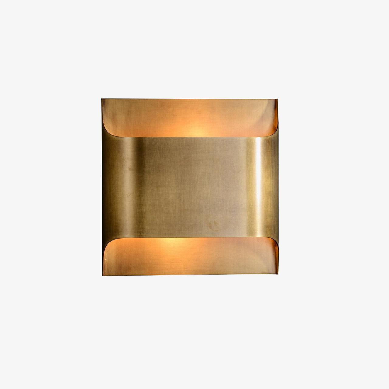 Wall Sconce, Curved Brass and Copper Finish, Modern Style, Single LED Bulb