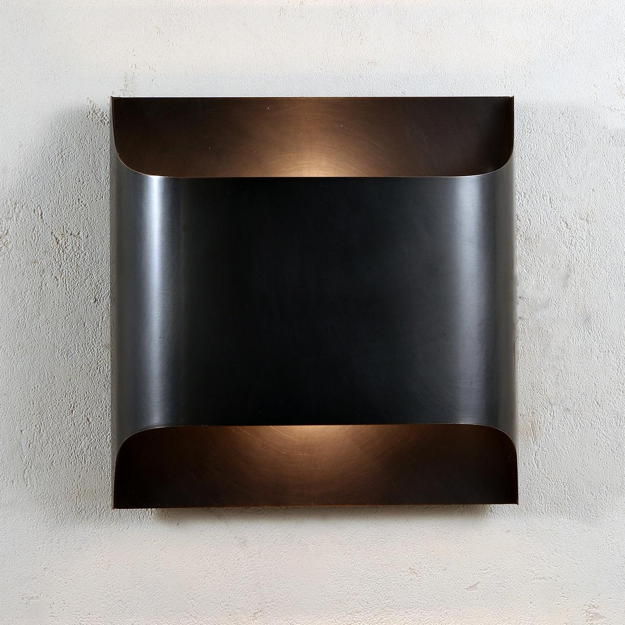 Wall Sconce, Curved Brass and Copper Finish, Modern Style, Single LED Bulb