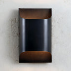 Wall Sconce, Curved Brass and Copper Finish, Modern Style, Single LED Bulb