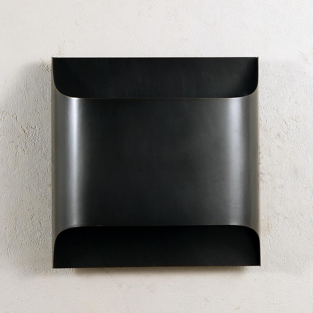 Wall Sconce, Curved Brass and Copper Finish, Modern Style, Single LED Bulb