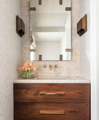 Wall Sconce, Curved Brass and Copper Finish, Modern Style, Single LED Bulb