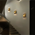 Wall Sconce, Curved Brass and Copper Finish, Modern Style, Single LED Bulb