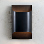 Wall Sconce, Curved Brass and Copper Finish, Modern Style, Single LED Bulb