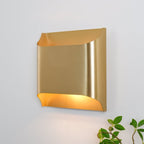 Wall Sconce, Curved Brass and Copper Finish, Modern Style, Single LED Bulb