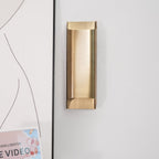 Wall Sconce, Curved Brass and Copper Finish, Modern Style, Single LED Bulb