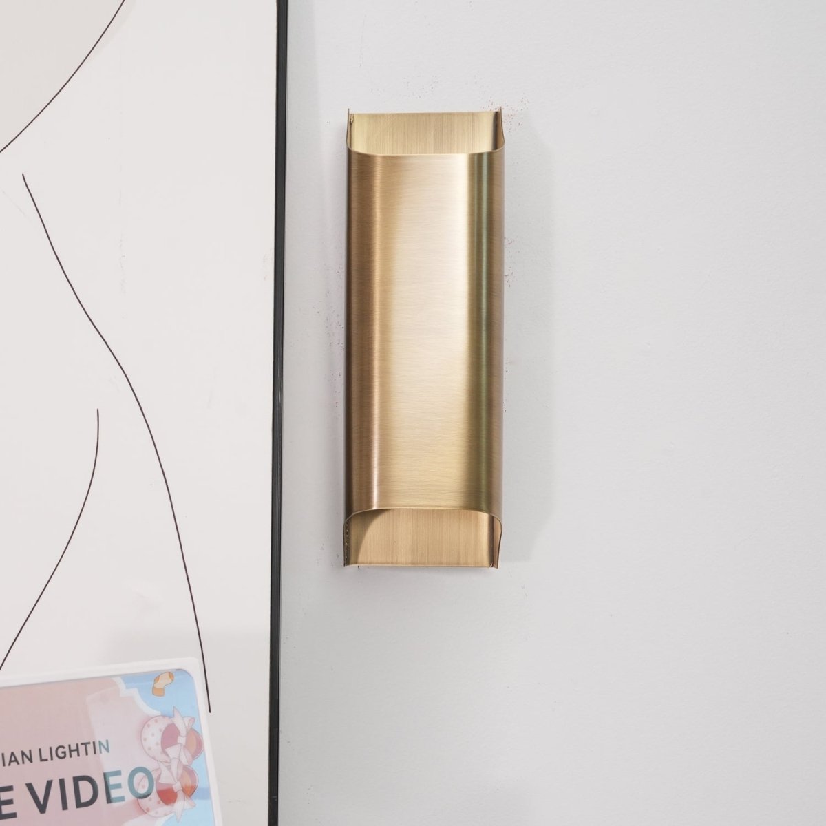 Wall Sconce, Curved Brass and Copper Finish, Modern Style, Single LED Bulb