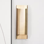 Wall Sconce, Curved Brass and Copper Finish, Modern Style, Single LED Bulb