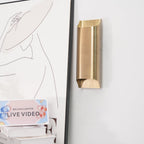 Wall Sconce, Curved Brass and Copper Finish, Modern Style, Single LED Bulb