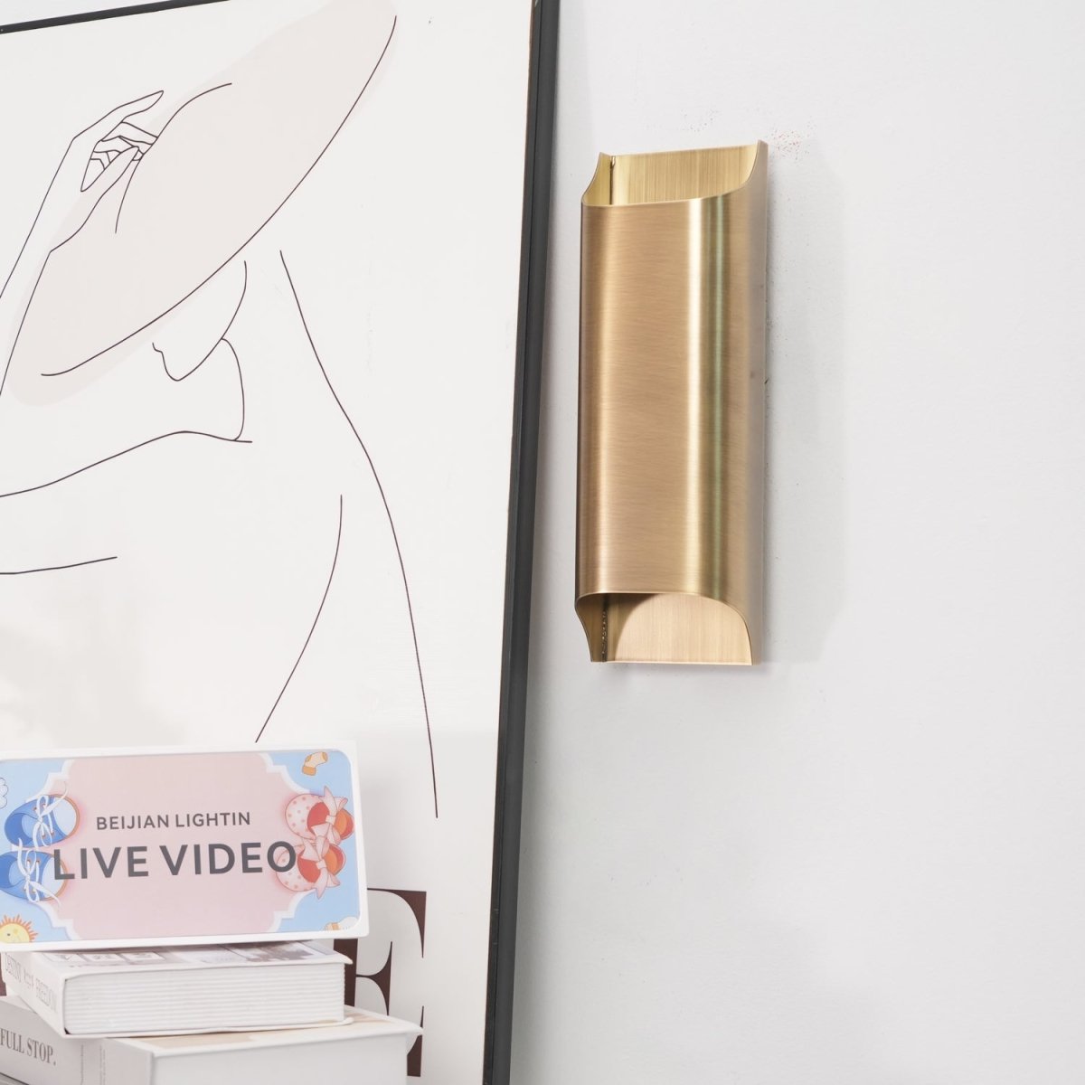 Wall Sconce, Curved Brass and Copper Finish, Modern Style, Single LED Bulb