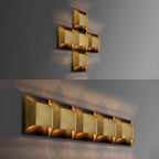 Wall Sconce, Curved Brass and Copper Finish, Modern Style, Single LED Bulb