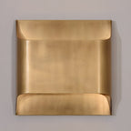 Wall Sconce, Curved Brass and Copper Finish, Modern Style, Single LED Bulb