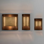 Wall Sconce, Curved Brass and Copper Finish, Modern Style, Single LED Bulb
