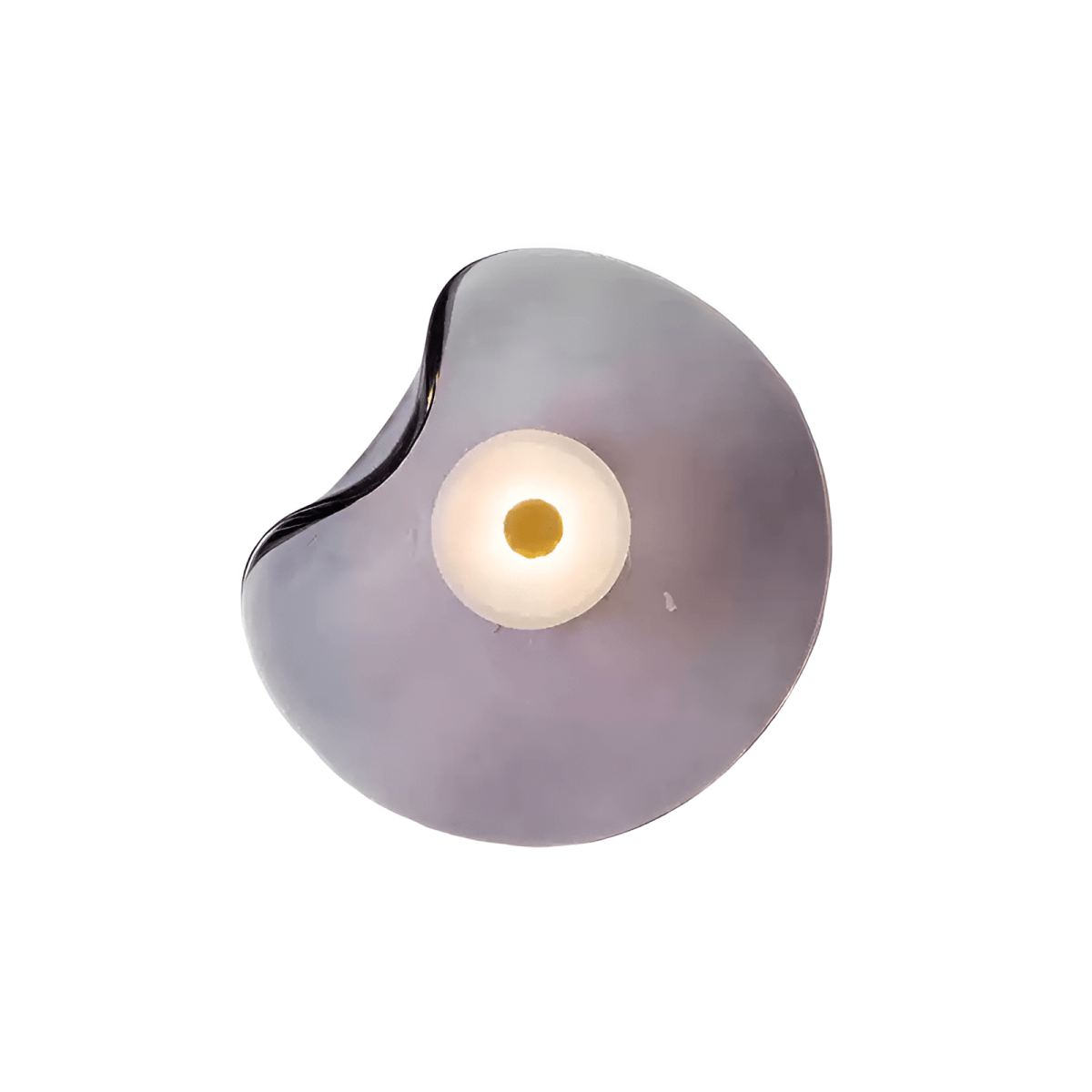 Aplique de Parede, Abajur Curvo em Vidro Japandi, Estrutura em Metal e Ferro, Luz LED Individual