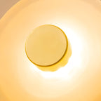 Aplique de Parede, Abajur Curvo em Vidro Japandi, Estrutura em Metal e Ferro, Luz LED Individual