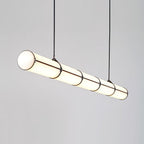 Linear pendant light detail of the bar and end cap