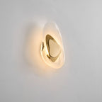 Translucent glass wall lamp detail with soft diffused light