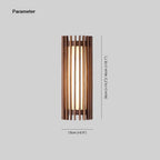 Muto Walnut Wood Wall Lamp, Hardwired Indoor Sconce, Integrated LED