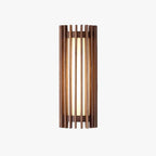 Muto Walnut Wood Wall Lamp, Hardwired Indoor Sconce, Integrated LED