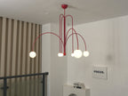 Pendant Light, Gran Finale 6-Head Glass Suspension, G9, Hardwired