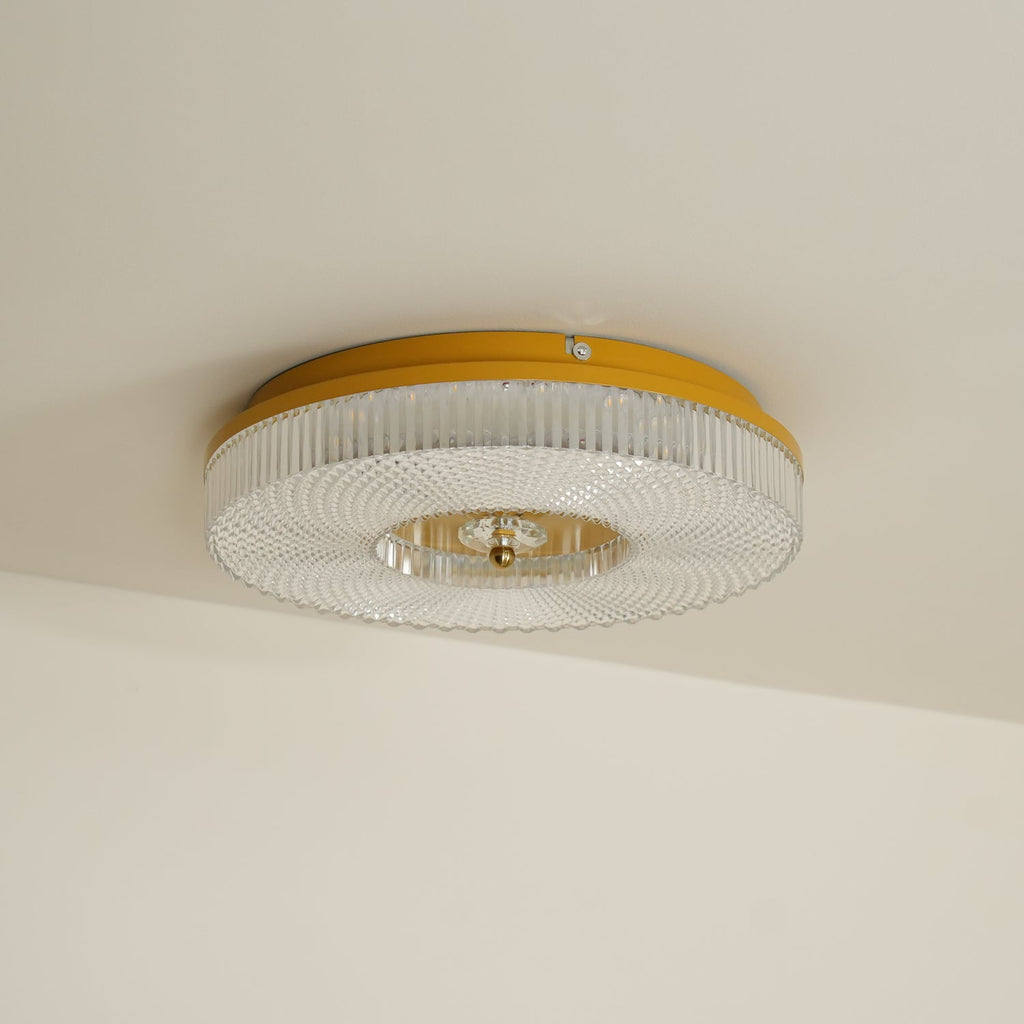 Flush mount LED ceiling light with bright modern glow