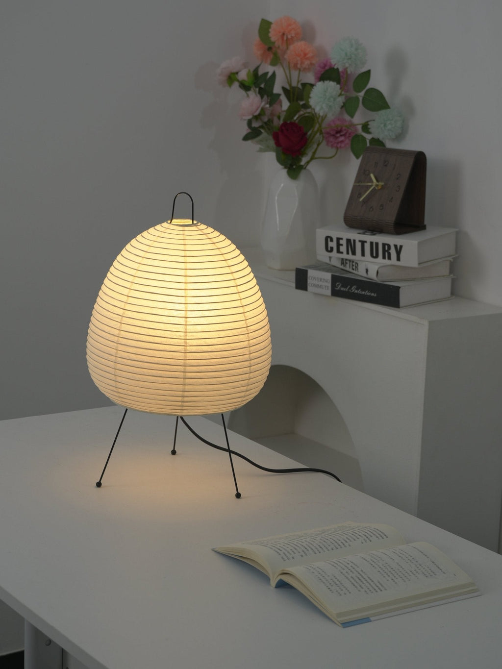 Table Lamp, Xuanzhi, Handmade Mulberry Paper Shade, E26/E27, Plug-In