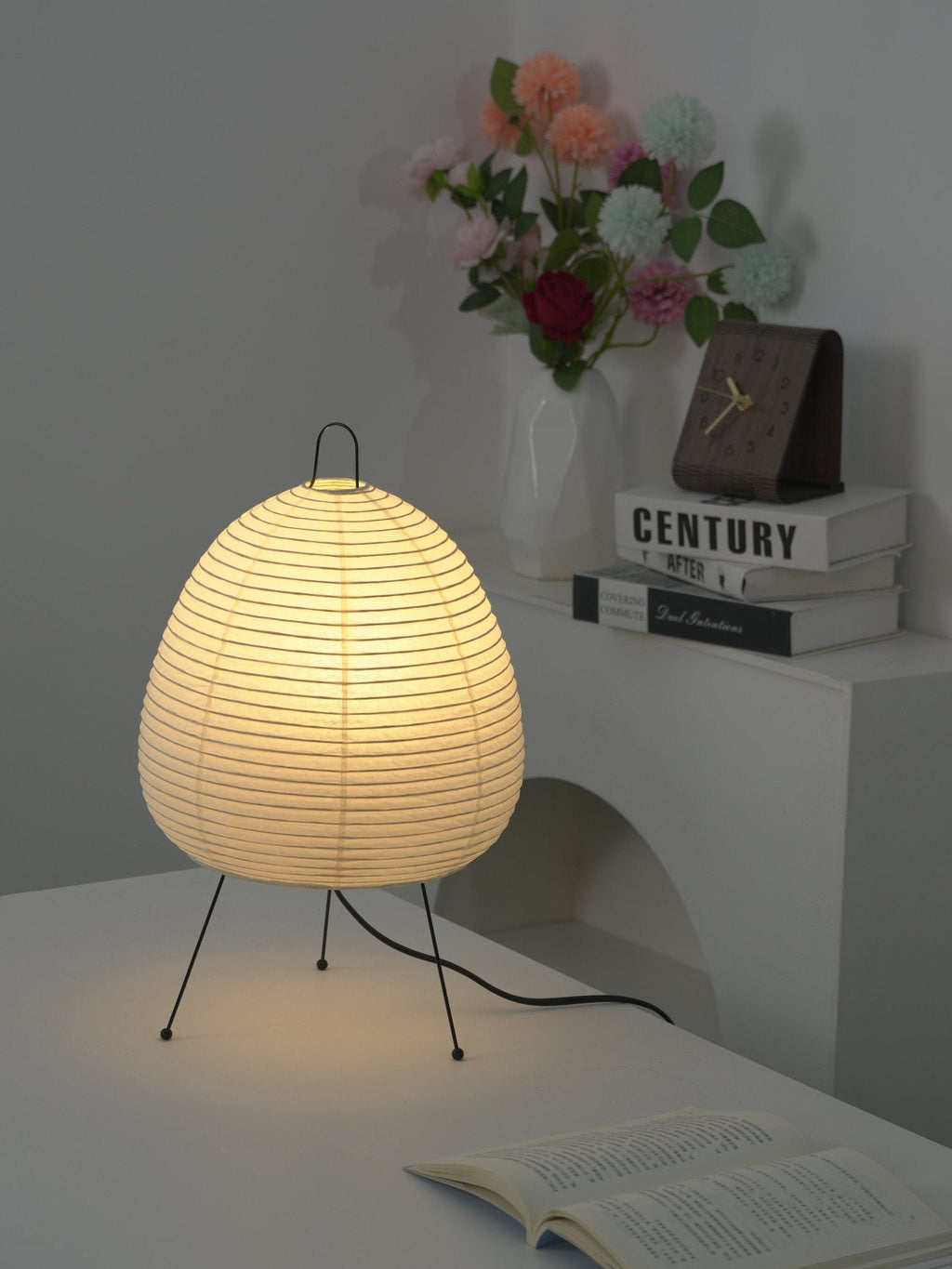 Table Lamp, Xuanzhi, Handmade Mulberry Paper Shade, E26/E27, Plug-In